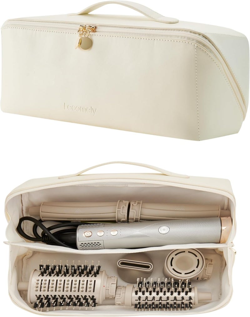 Lecomely AirEdge A3 Hair Styler Bag Luxurious Leather Build Travel-Ready Design Fits All Accessories of Multi-Styler Brushes, nozzles, Curls Universal Fit - Image 2